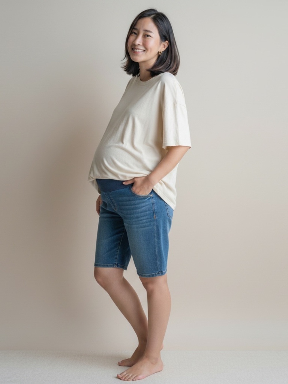 GAP Mid-Blue Denim Jean Shorts